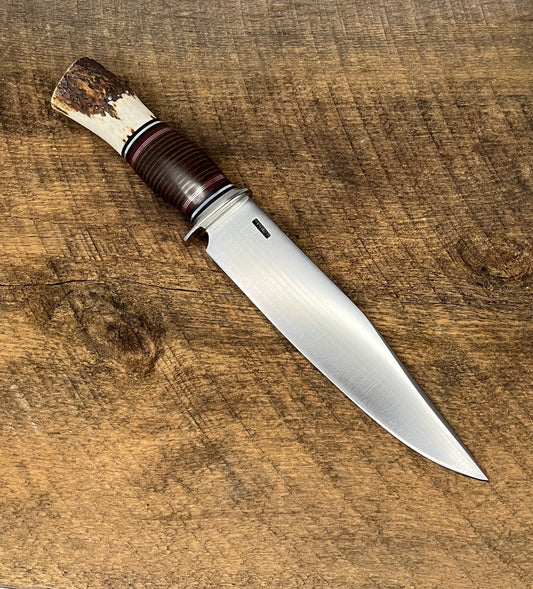 Scagel stack stag pommel camp knife
